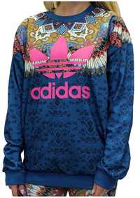 Bluza adidas Borbomix BR5136  rozmiar 34/36 motyle, wzór indiański