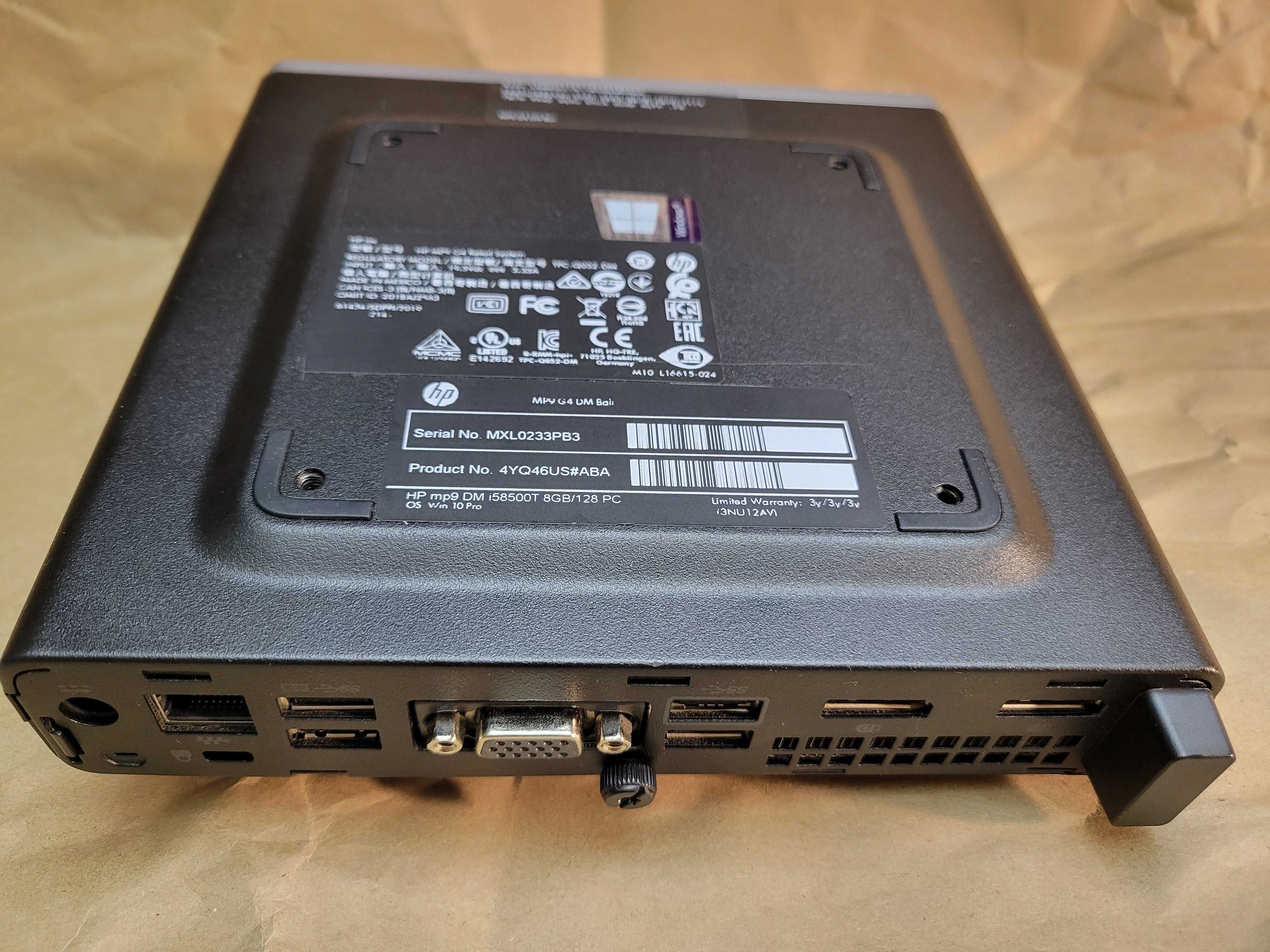 Міні десктоп HP EliteDesk MP9 G4 i5-8500 65W 8GB 256GB NVMe SSD wifi