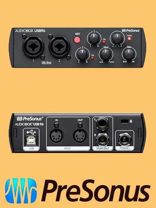 Аудіоінтерфейс Преміум PreSonus AudioBox iOne iTwo USB 96 Studio 68C