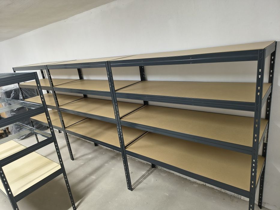 Regał Magazynowy, Zatrzaskowy Nit-klick 180x150x60 cm 4P/400 kg Grafit