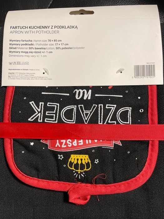 Fartuszek z podkładką - najlepszy dziadek na świecie- nowy