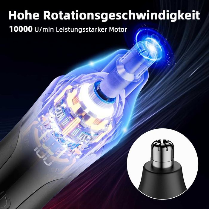 trymer do nosa i uszu z podwójnymi ostrzami łatwy do czyszczenia