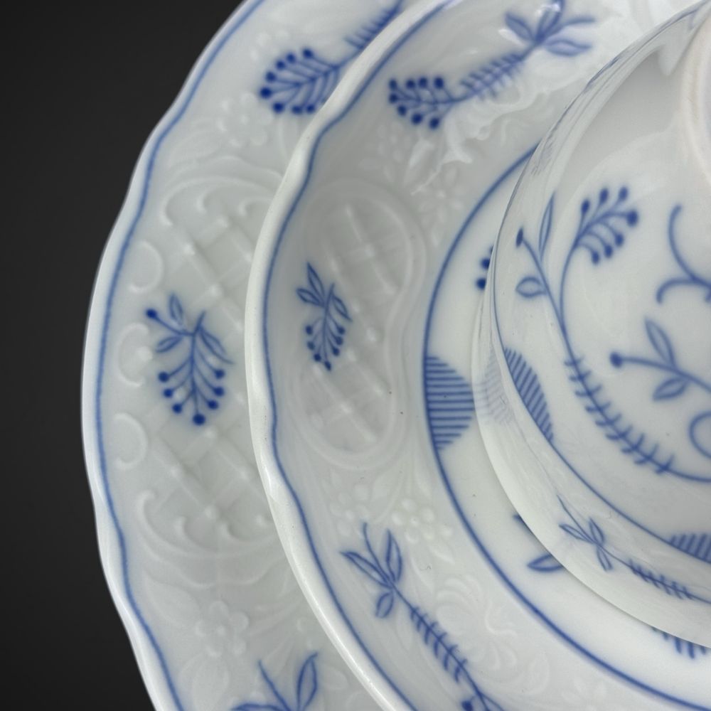 Serwis kawowy wzór słomkowy Echt Cobalt Bavaria Schumann b5/05261