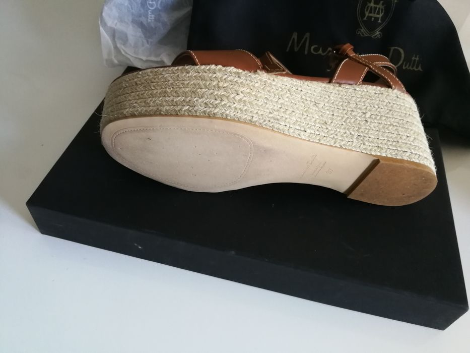 Sandalias Cunha e sisal Massimo Dutti 37