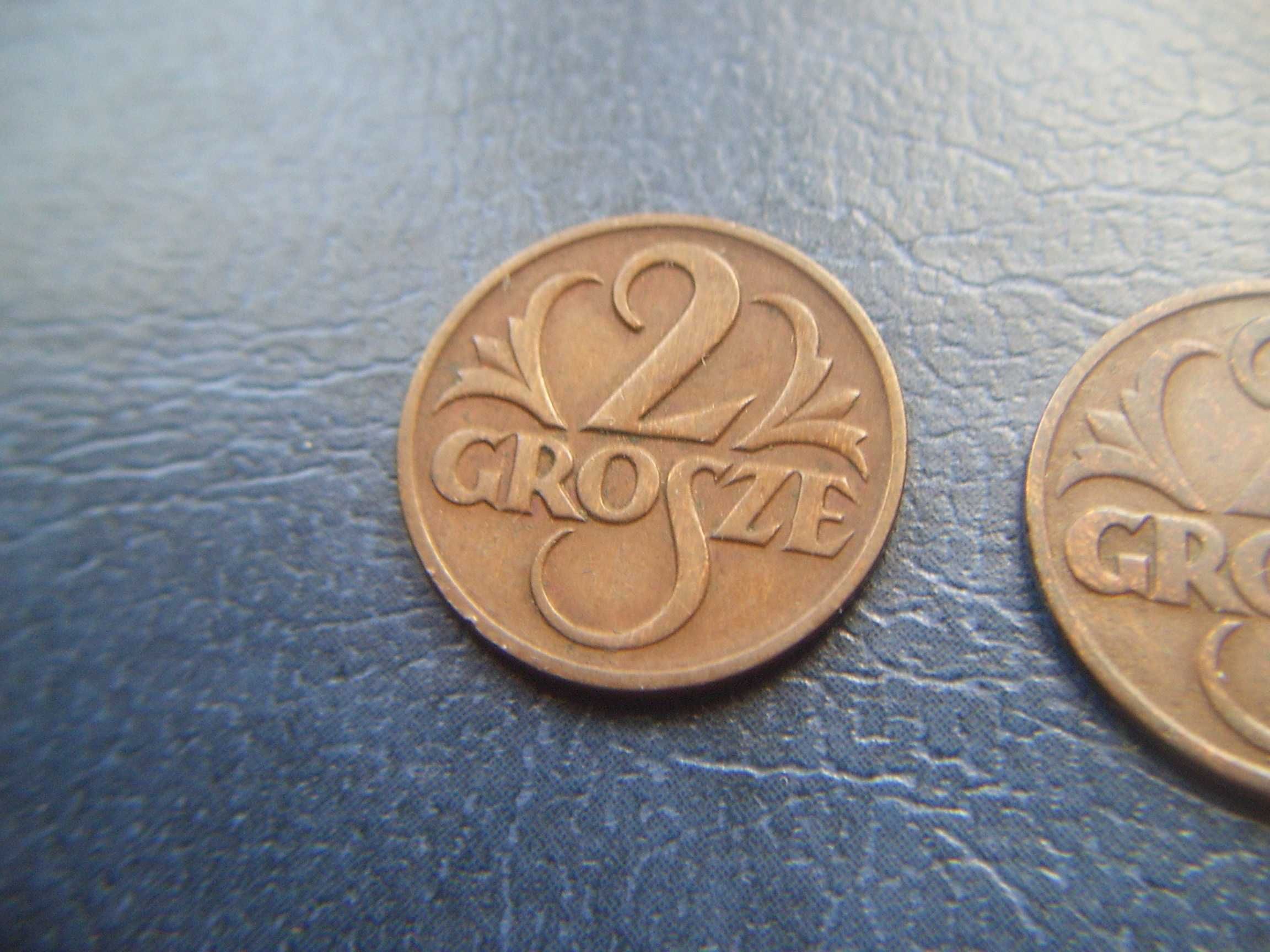 Stare monety 2 grosze 1927 , 1928 zestaw 2RP