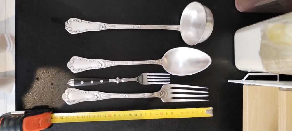 Sztućce secesja lata 30  XX wieku FRAGET PLAQE unikat 28cm Hefra