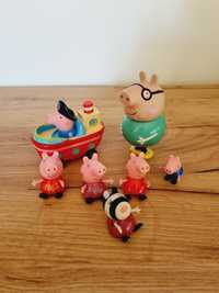 Figurki zabawki Świnka Peppa George zebra zoe