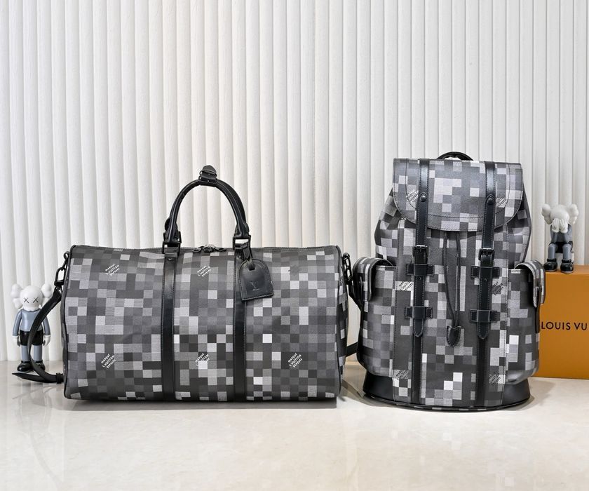 Louis Vuitton Christopher keepall сумка рюкзак мужской мужская серый