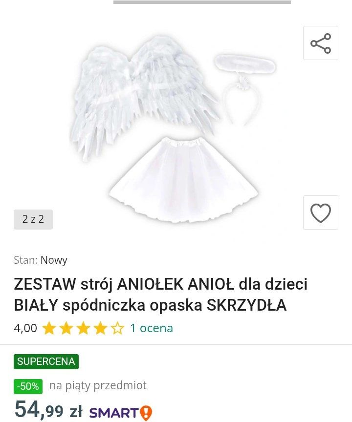 Strój aniołka 140/146