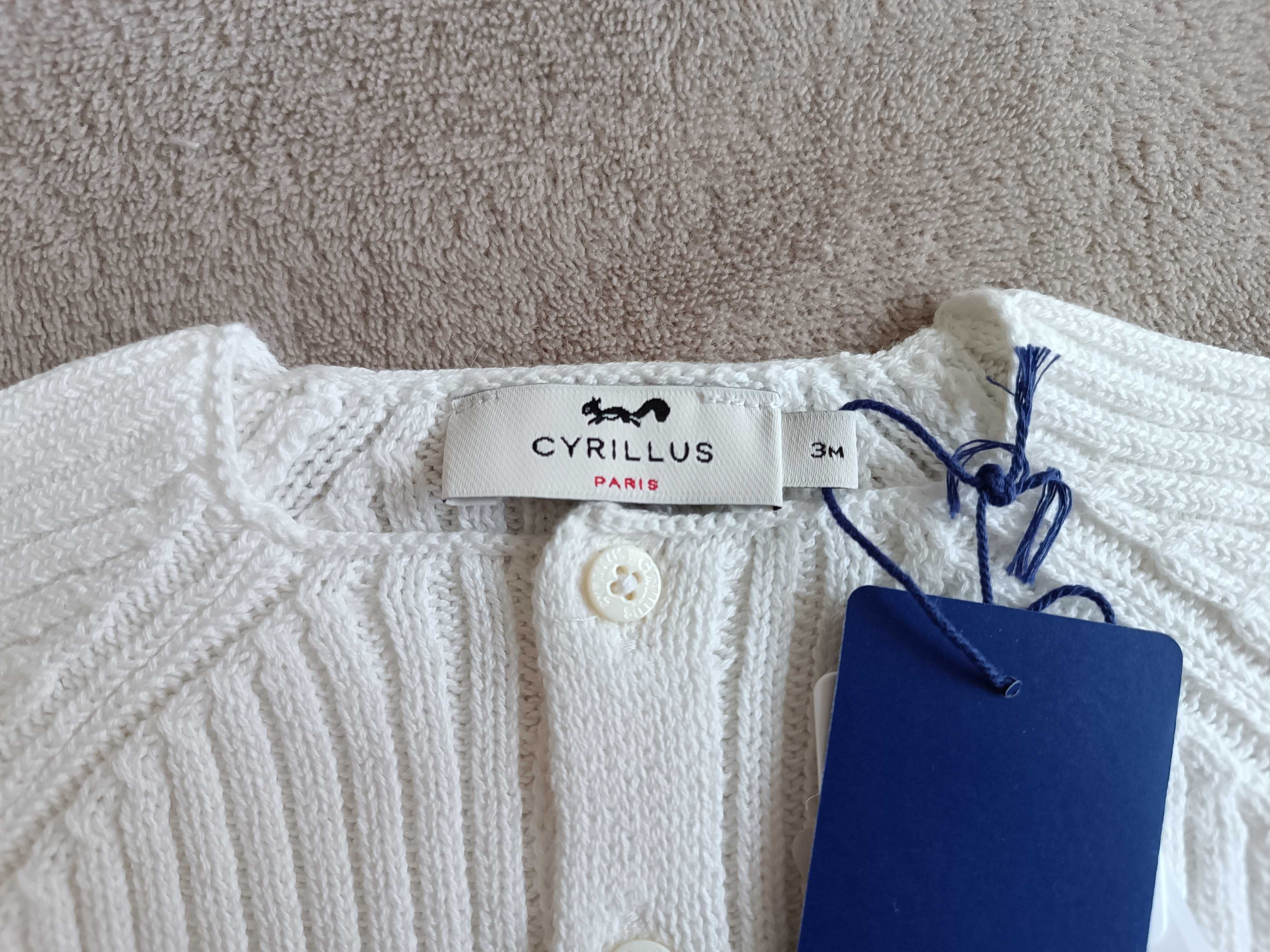 Sweterek dla dziecka biały 62-68