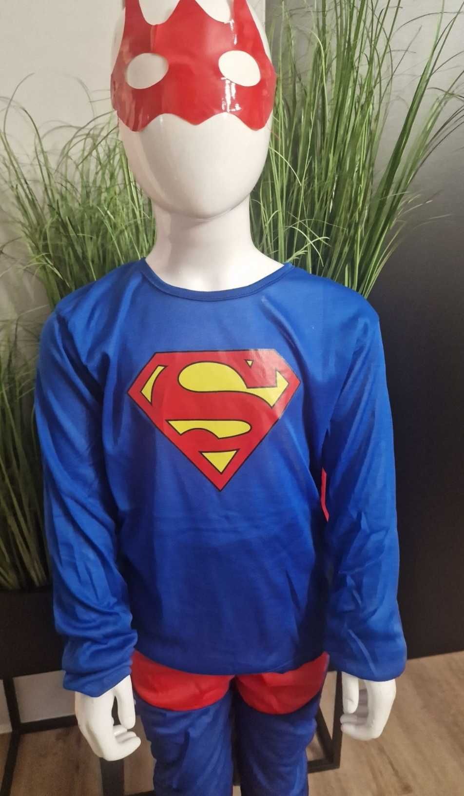 Strój przebranie kostium na bal roz 110-120 superman przebranie