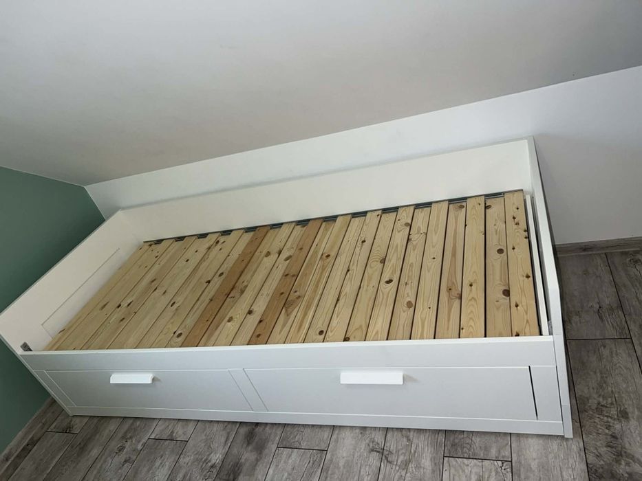 Łóżko rozkładane Ikea brimnes z szufladami