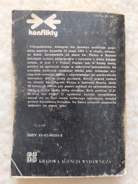 ZAMACH NA PAPIEŻA Eugeniusz Guz Konflikty Krajowa Agencja Wydawnicza