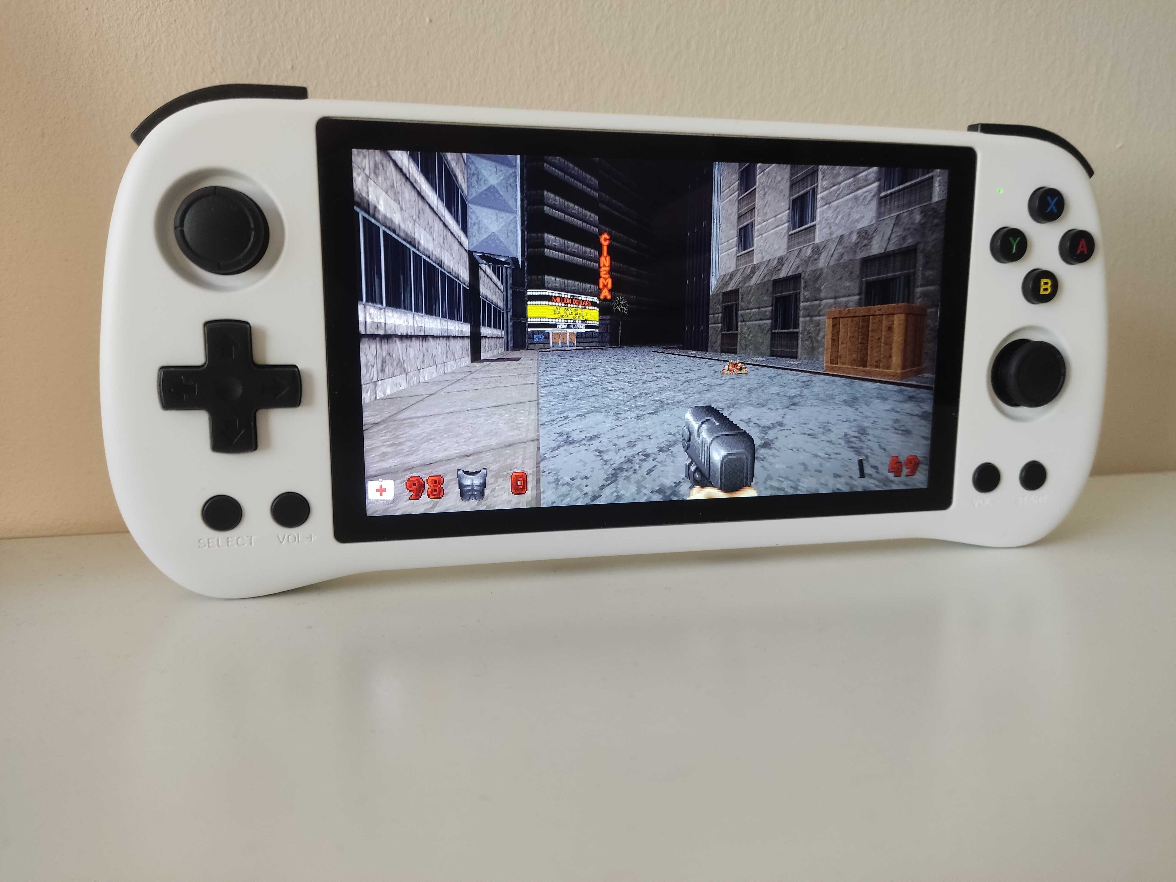 Konsola przenośna Powkiddy X55, nowa, etui, GTA, Quake, Doom, microSD