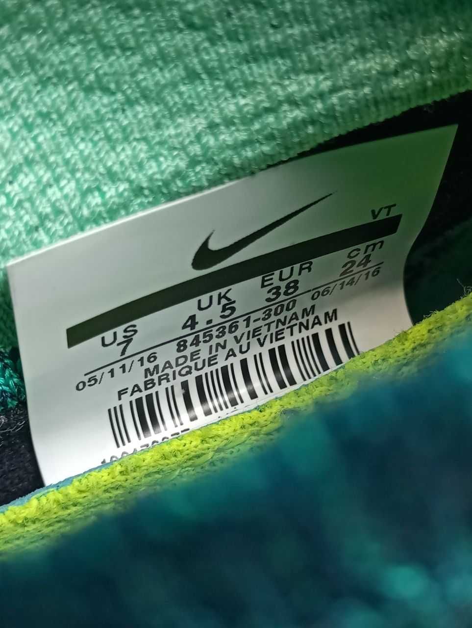 Женские беговые кроссовки Nike Zoom All Out Flyknit Green Оригинал