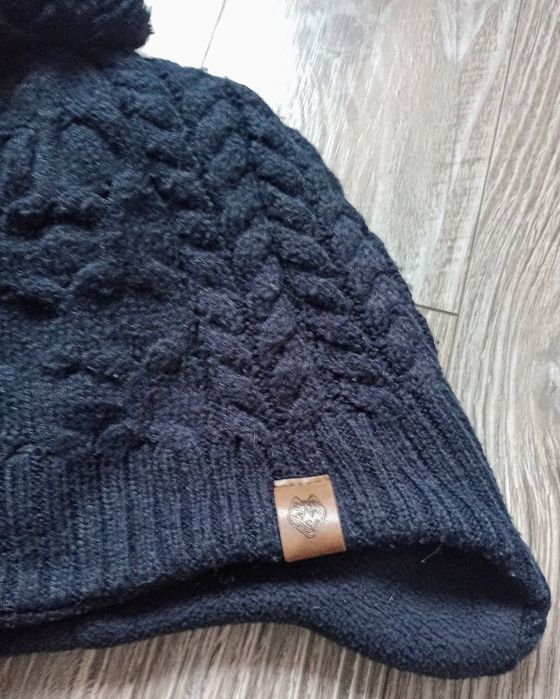 Wełniana czapka dziecięca ocieplana unisex 4/8lat H&M