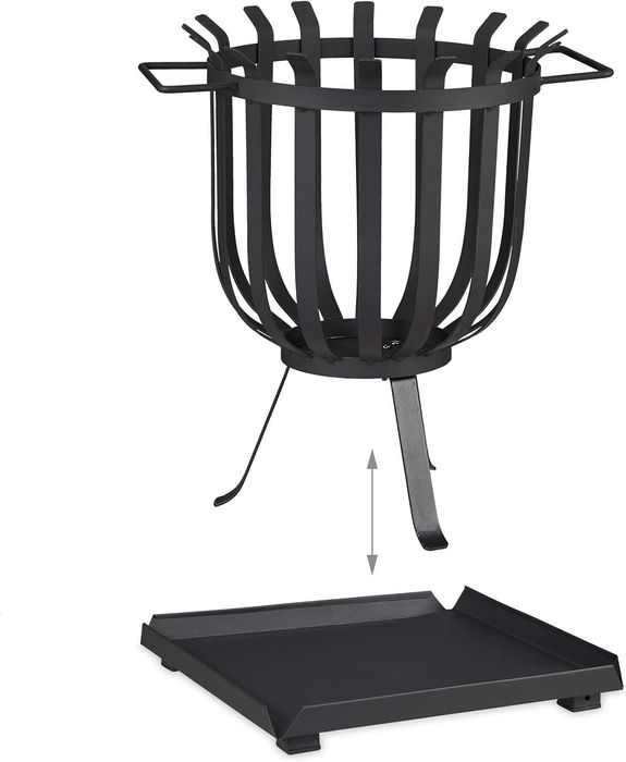 PALENISKO KOSZ PALENISKOWY Ogrzewacz z Popielnikiem, Rączką do Popiołu