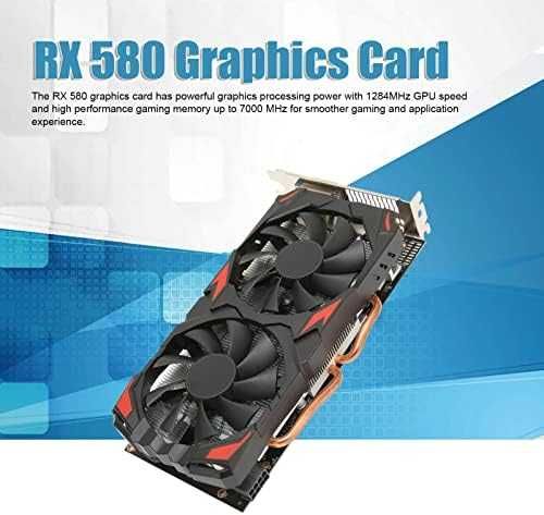 Karta Graficzna do Gier RX 580, Podwójny Wentylator 8GB GDDR5