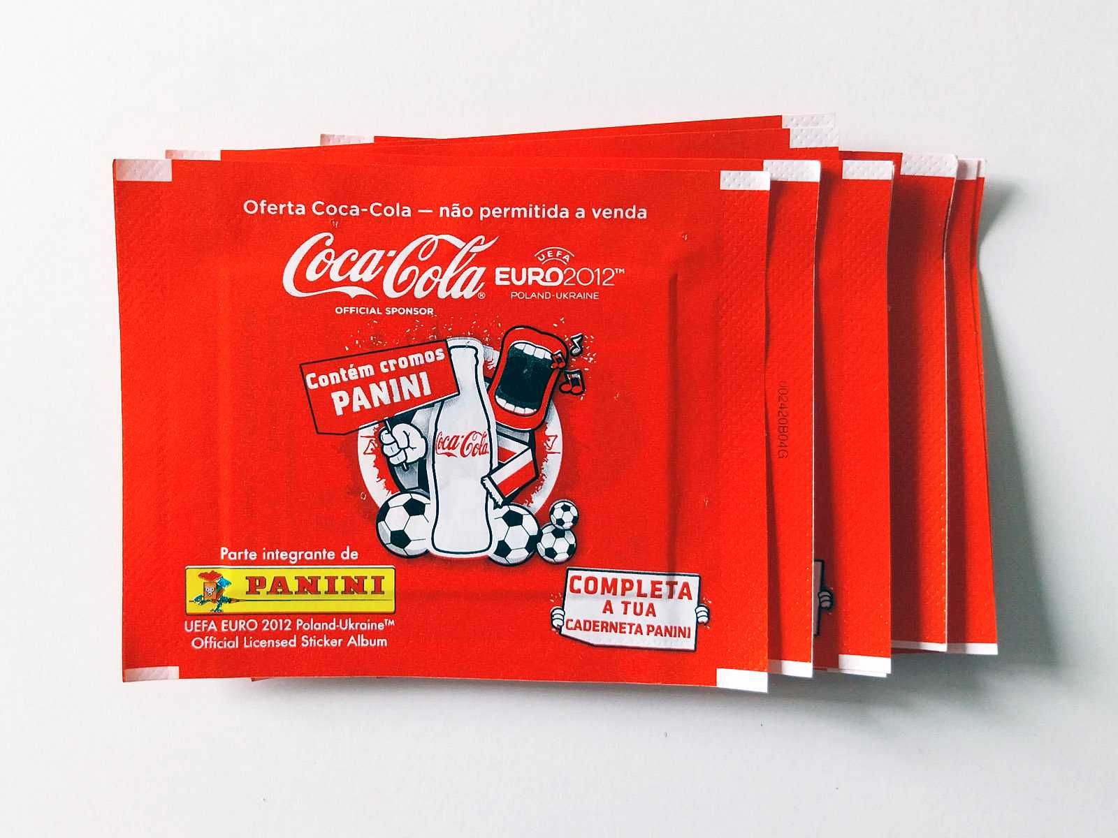 10 saquetas EURO 2012 - Coca-Cola novas por abrir | Panini