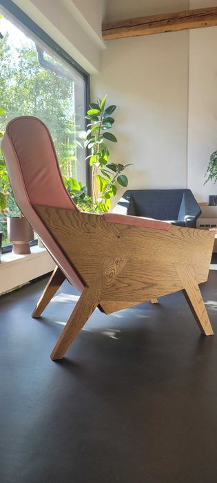 designerski, wygodny Fotel ENI Melyo, drewniany, polski design