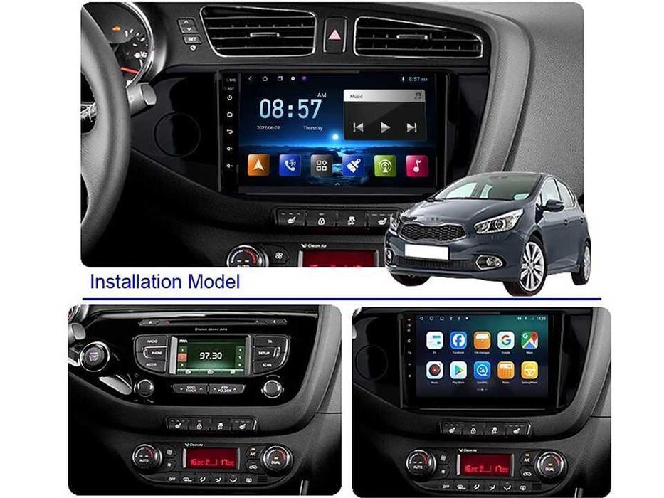 Radio samochodowe Android Kia Ceed 2 JD (9", LHD, UV) 2012