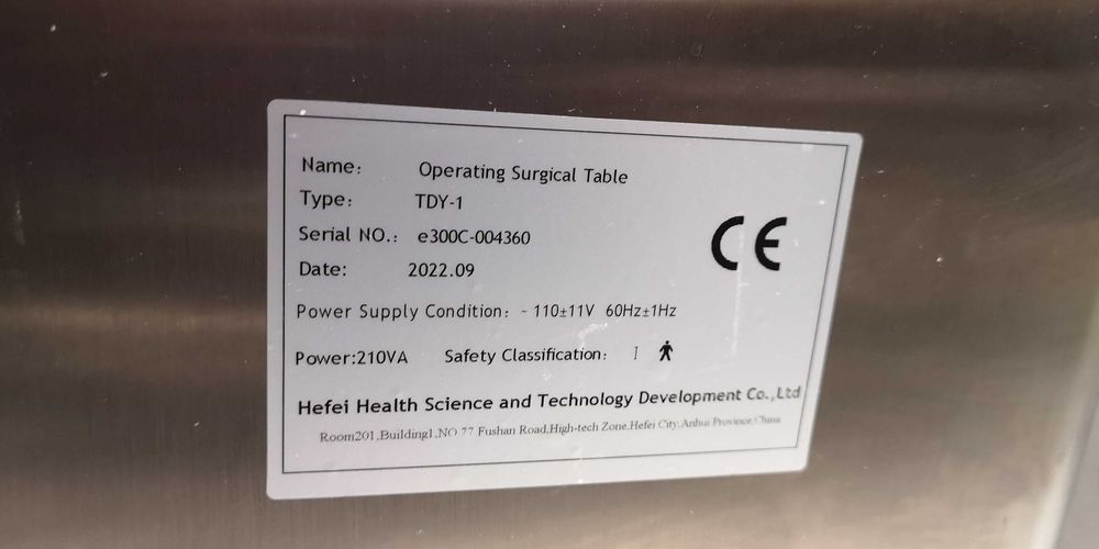 Stół operacyjny 5-cio segmentowy Comfort TDY-1