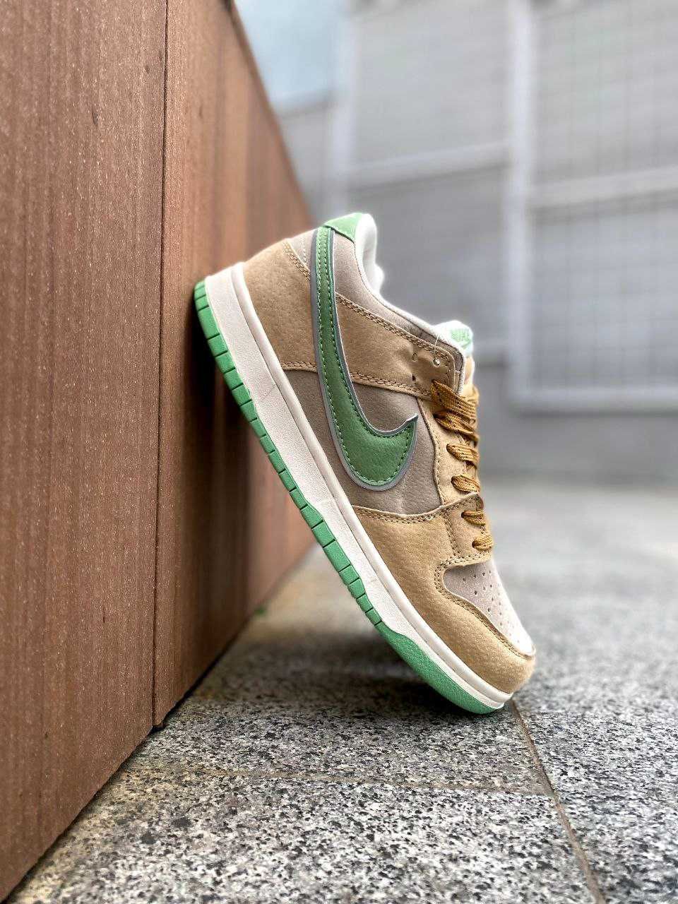 Кросівки Nike SB dunk beige&green
