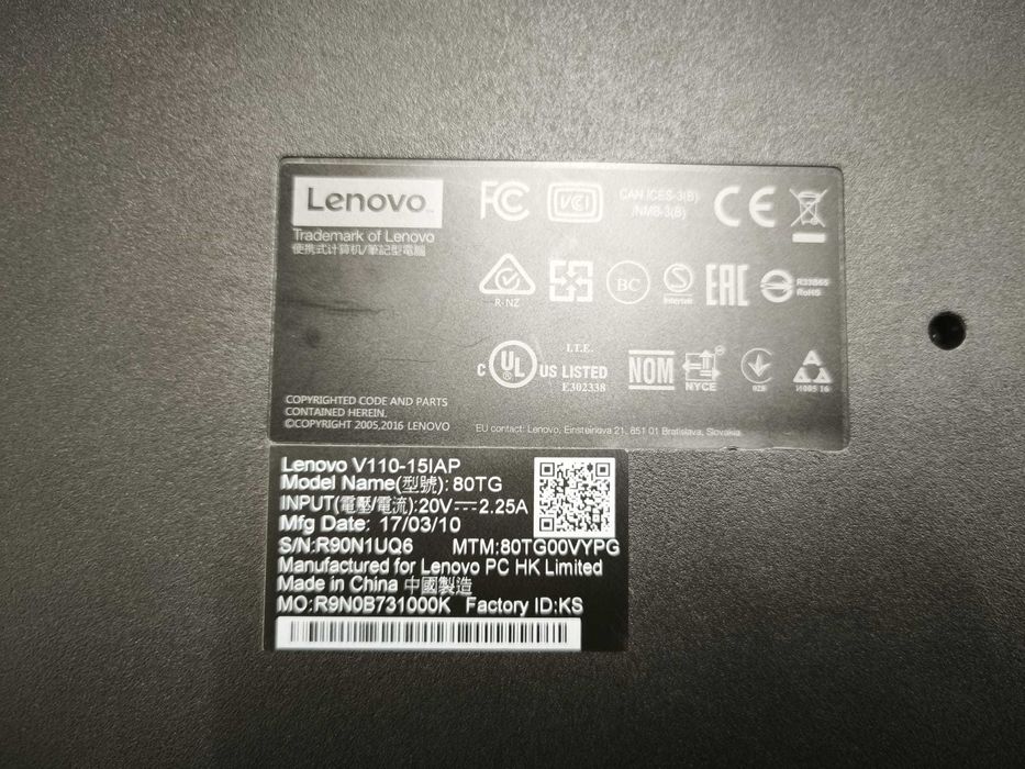 Lenovo V110-15IAP