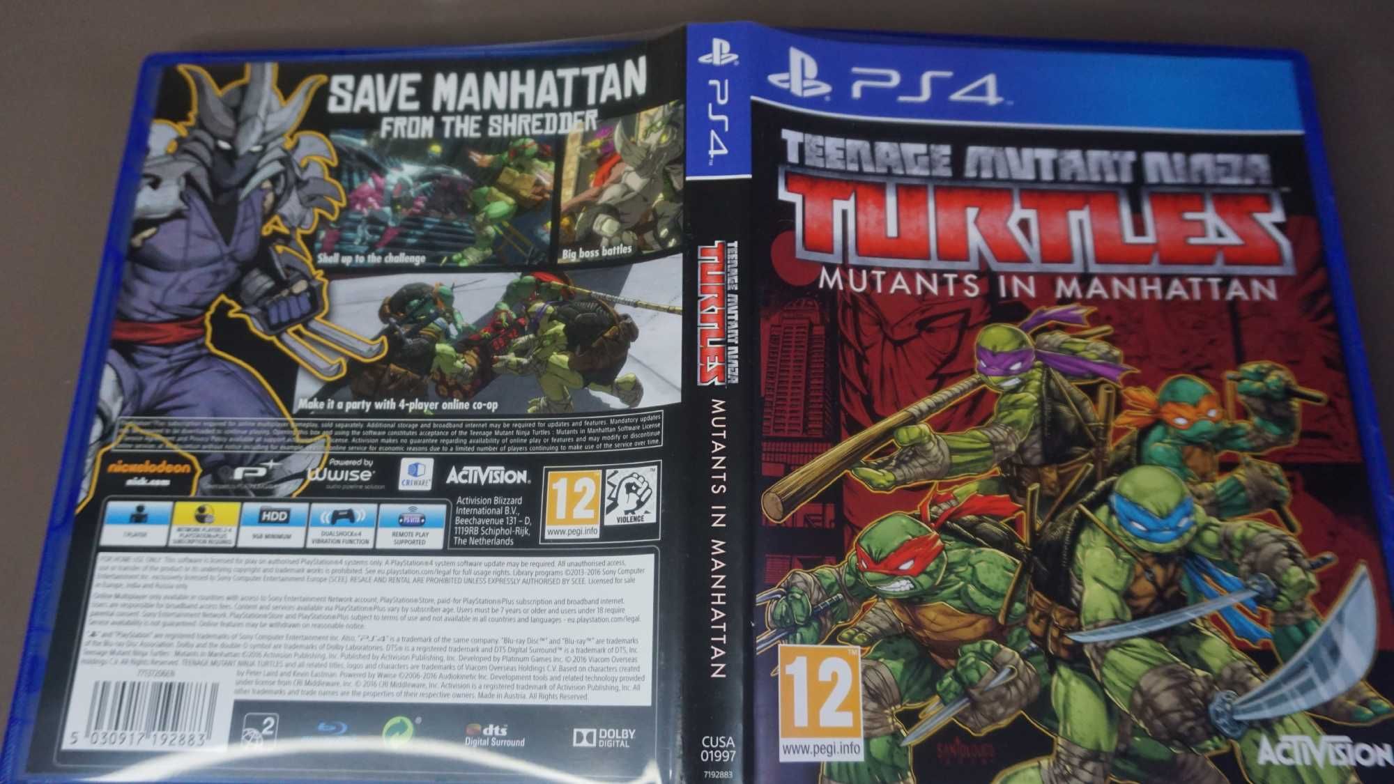 Рідкісний диск TMNT Mutants in Manhattan, PS4 СТАН НОВОГО