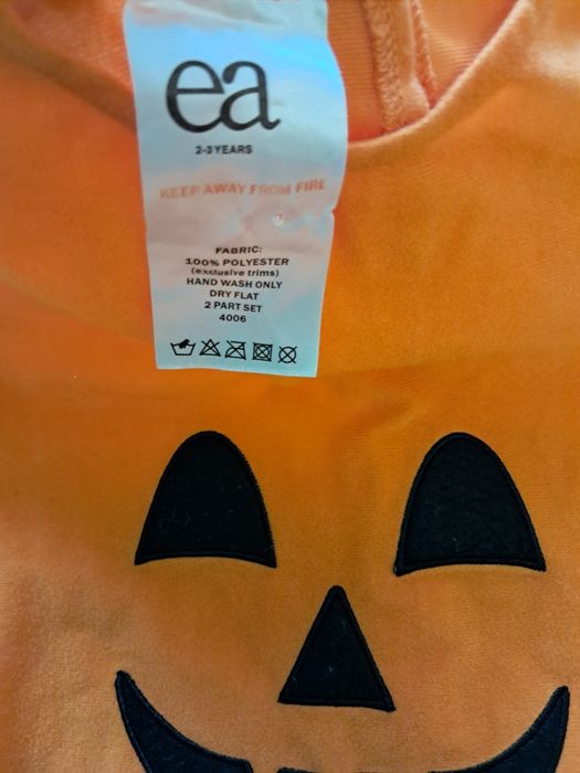 Strój Halloween dynia 2-3lat 92-98cm
