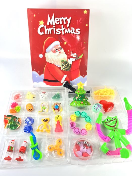 Адвент календар з іграшками антистресами, 24 віконечка