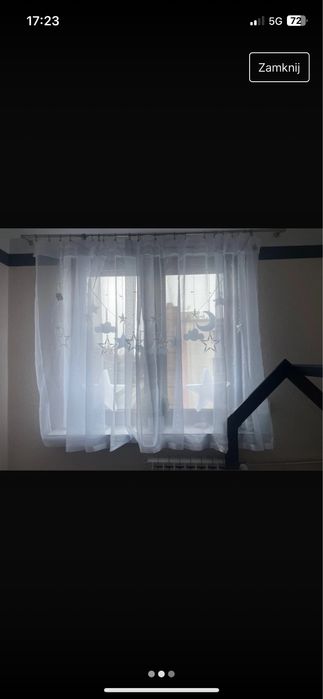 Delikatna firana okno podwojne firanka so pokoju do salonu