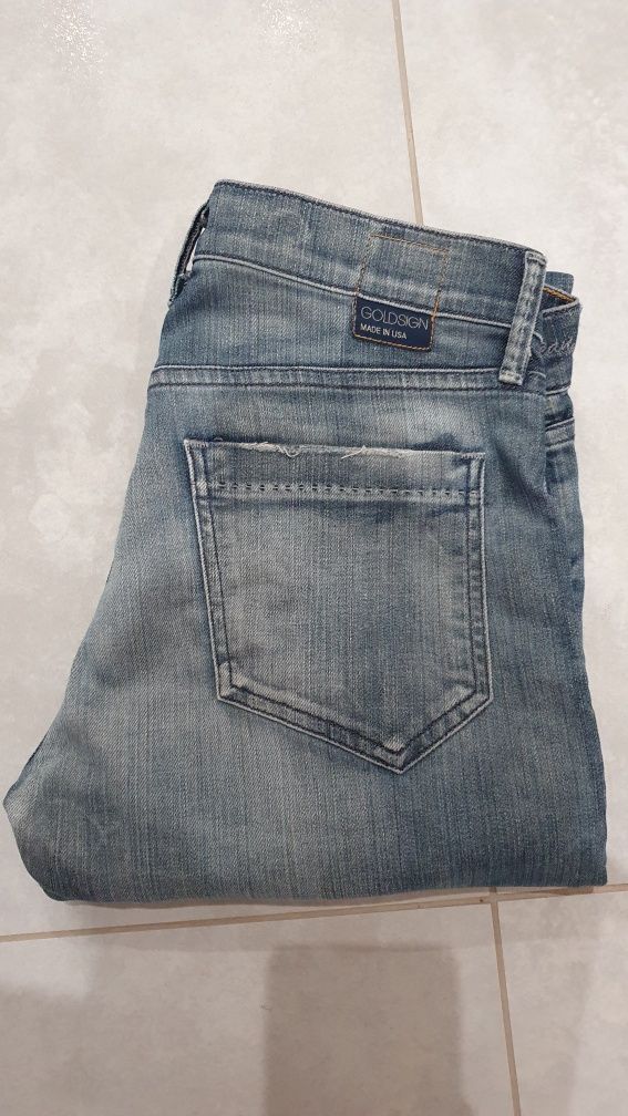 Spodnie jeansowe dżinsowe goldsign 36 34 s xs