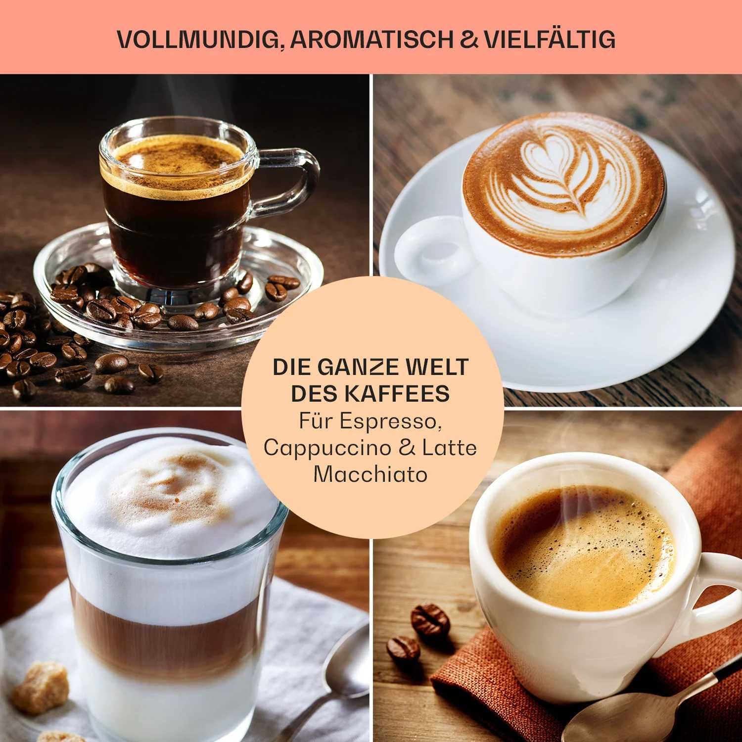 Кофеварка кавомашина кавоварка еспрессо лате Klarstein Arabica Comfort