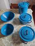 Tachos/panelas esmalte azul