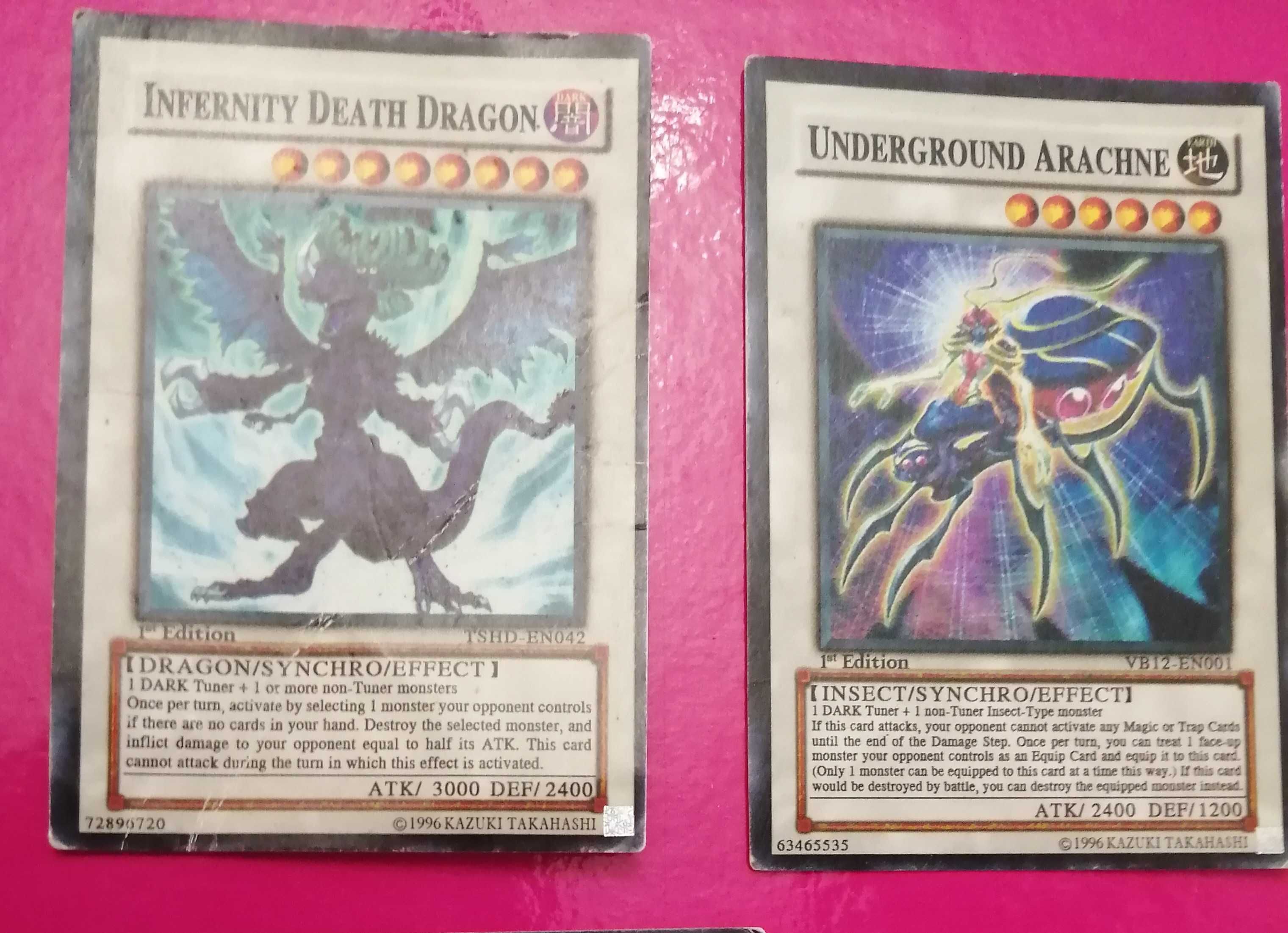 Carta Yugioh Internity Dragon/Blackfeather Dragon/Underground Arachne