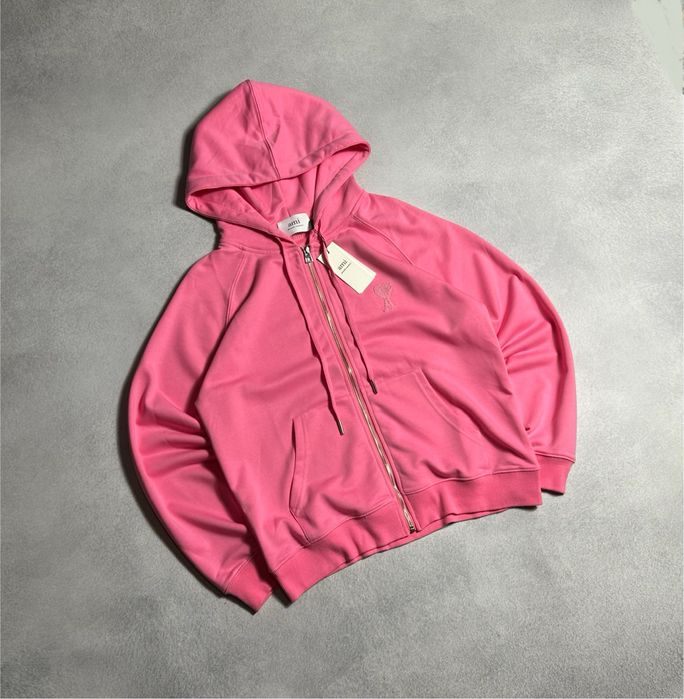 Зіп-Худі Ami Paris Ami De Coeur Zip Hoodie Pink Heart
