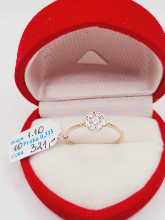 Śliczny Złoty Pierścionek pr.333 (8K)  NOWY!