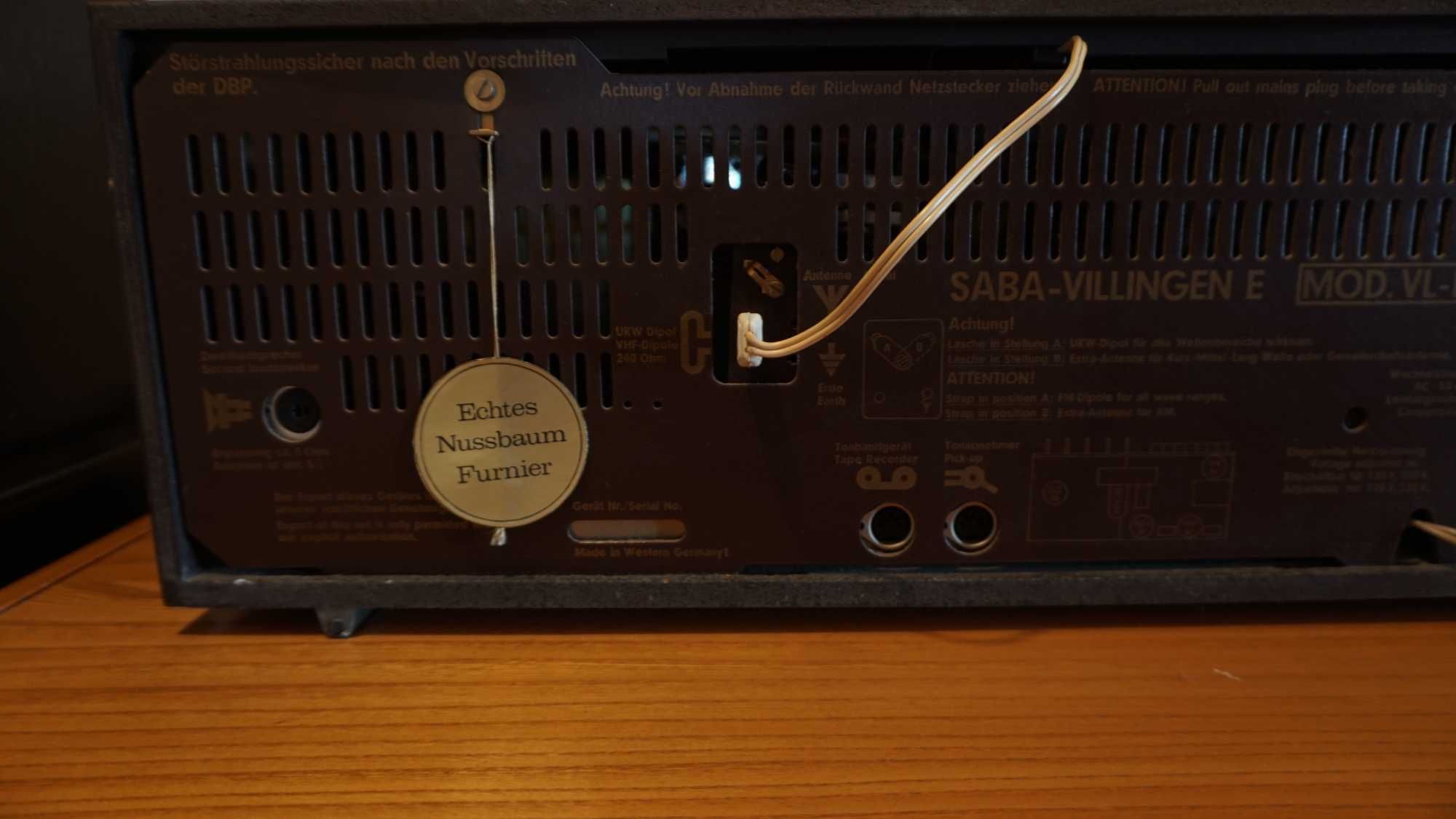 Saba Radio Villingen Radio lampowe Vintage.