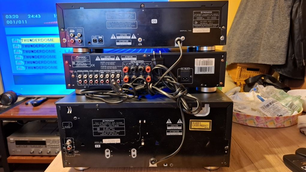Wieża Segmentowa Stereo Pioneer Wzm Cd i Deck z pilotem