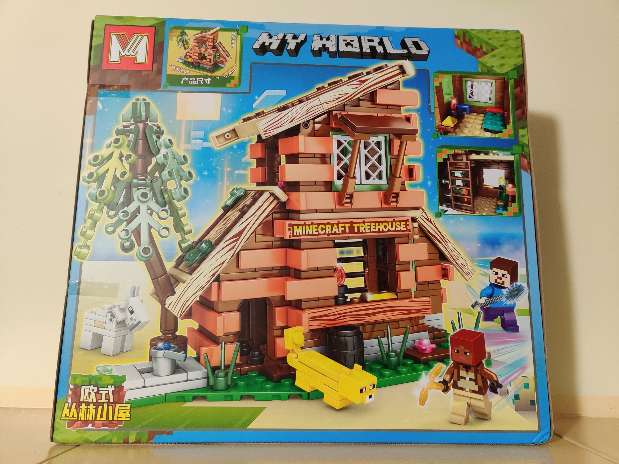 My World Minecraft Domek na drzewie 541 elementów+ figurki-Duży-Nowość