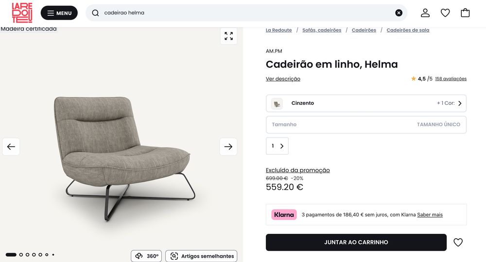Cadeirão La Redoute | Como NOVO