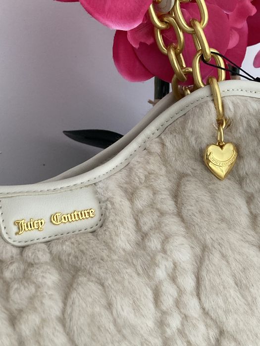 Torebka shopperka Juicy Couture A4 z włosia shopper włosie złote