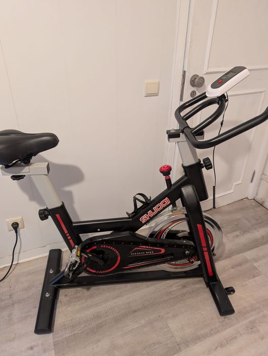 Bicicleta Indoor Spinning SHUOQI – Bom Estado e Silenciosa