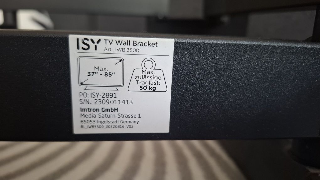 Uchwyt na telewizor montowany do ściany