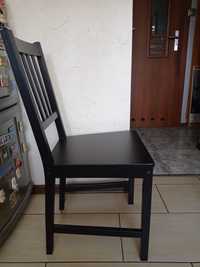 Ikea czarne krzesła Stefan sztuk 3