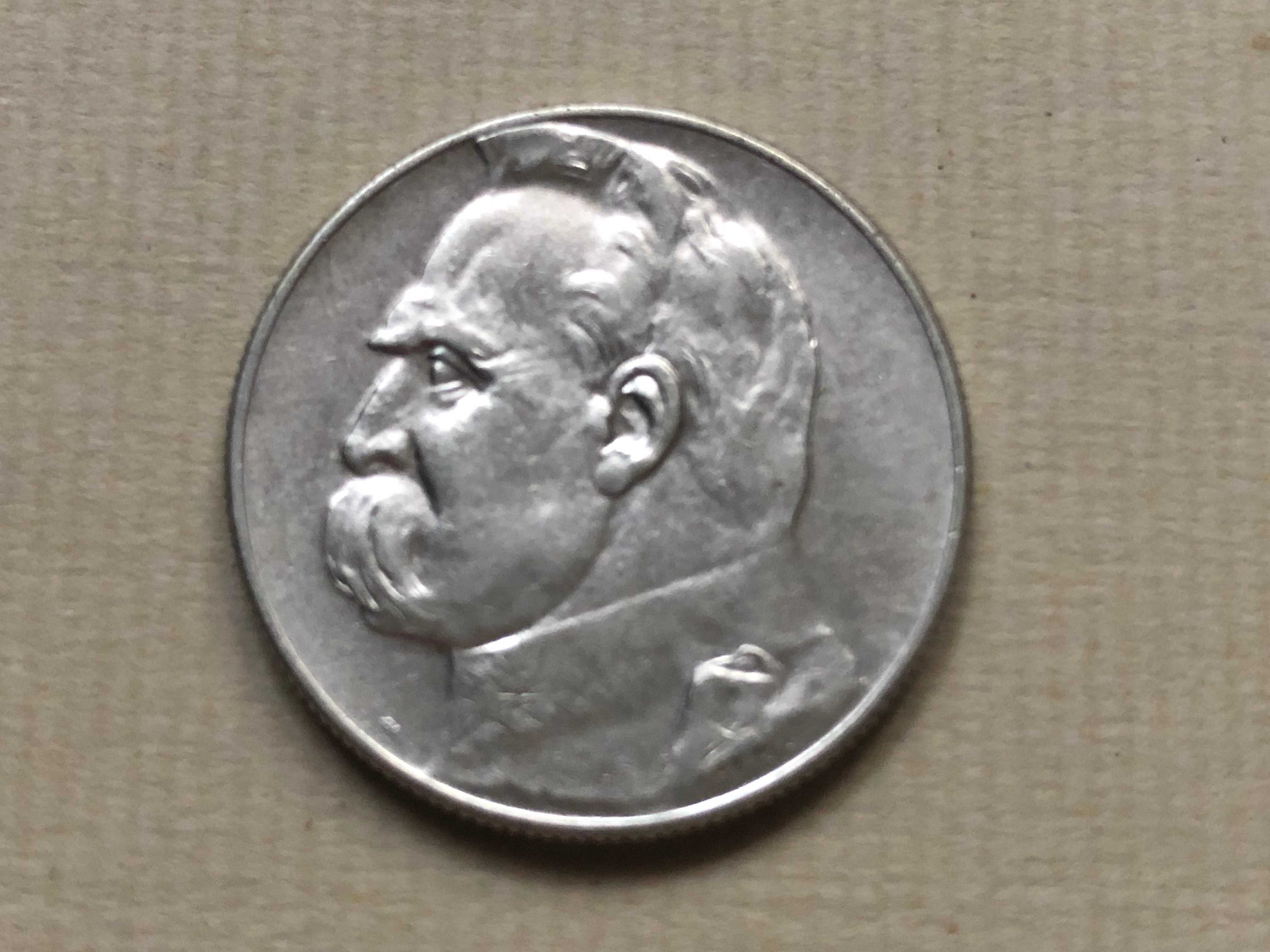 Пилсудский 5 злотых 1934г. серебро 0,750 пробы AU Польша