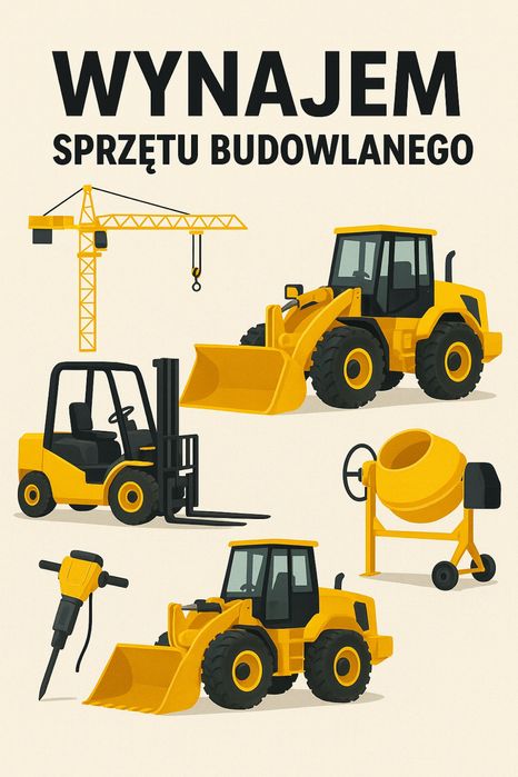 Wynajem sprzet budowlany/kruszywa/łycha