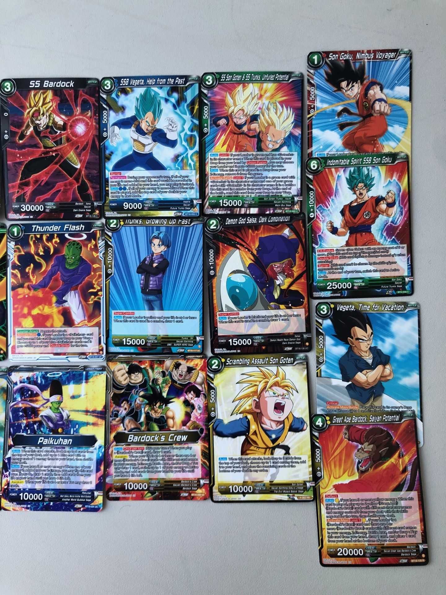 Lote Dragon Ball Super Cards Inglês/Original