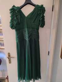 Vestido de organza verde